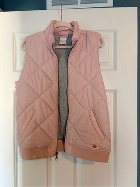 Dickies Light Pink Quilted Sleeveless Puffer Vest